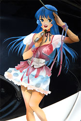 Girl painted on helmet