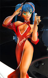 Girl painted on helmet