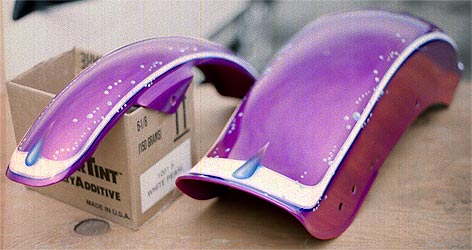 graphics and mermaid on Harley Davidson fenders