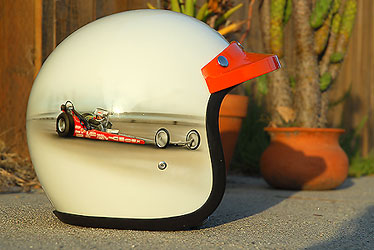 chevelle airbrushed on helmet for Edlebrock