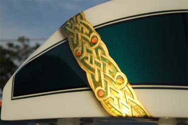 inlayed gold leaf