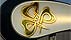 airbrush inlayed gold leaf celtic clover