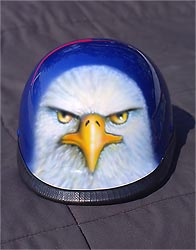 eagle airbrushed on helmet