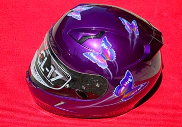 custom paint butterfly helmet ProArtPaint