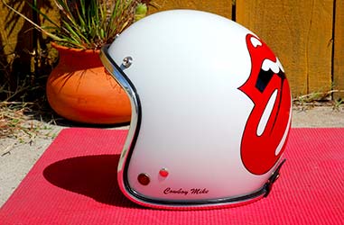 custom paint Rolling Stones helmet ProArtPaint