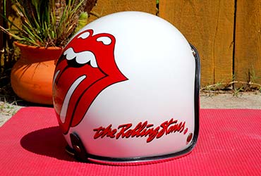 custom paint Rolling Stones helmet Joe King ProArtPaint