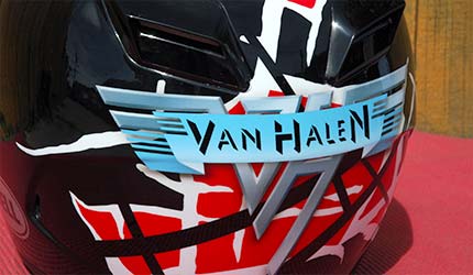 custom paint Van Halen helmet