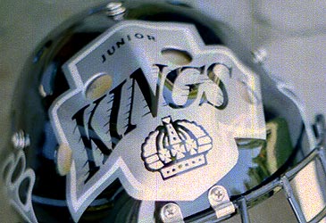 kings logo on hockey helmet